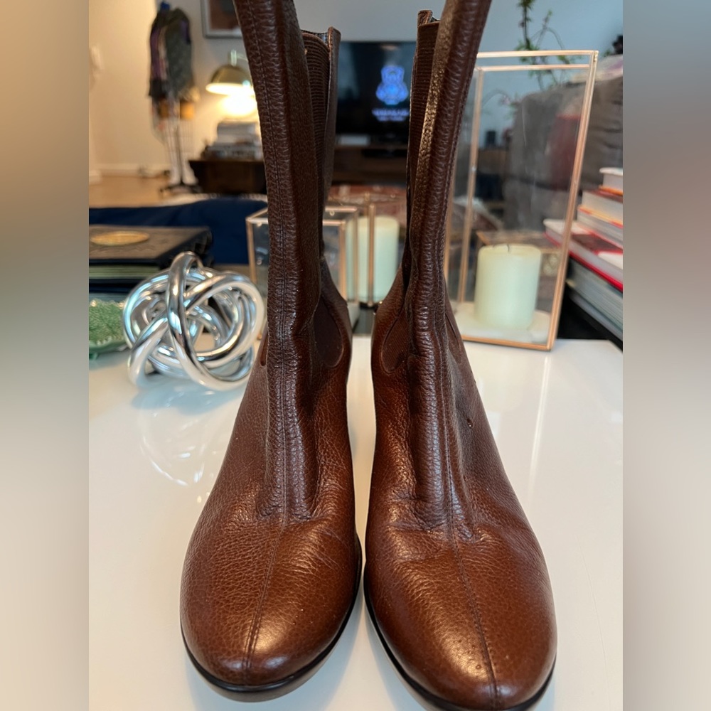 Cole haanx Nike Air brown leather boots